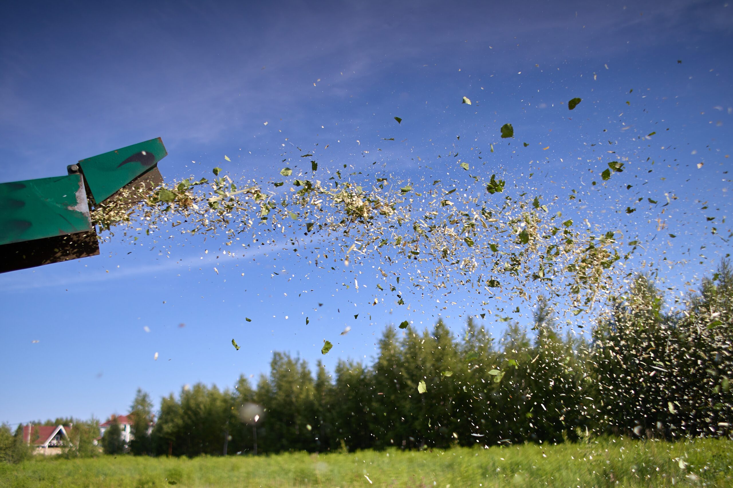 Branch,Chopper.,Removing,Trees,With,A,Mechanical,Shredder.,Tree,Surgeon