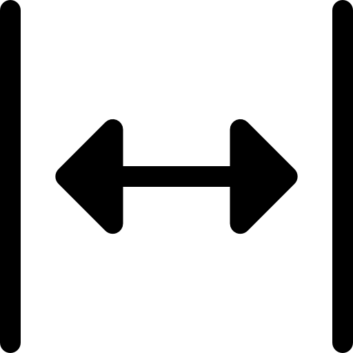 logo noir et blanc minimaliste d'une double flèche gauche et droite, avec des bandes de chaque côté