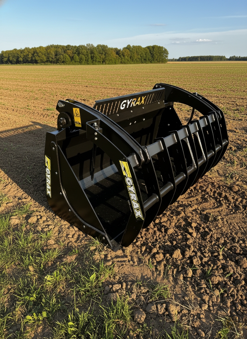 Godet multifonction GYRAX posé au sol