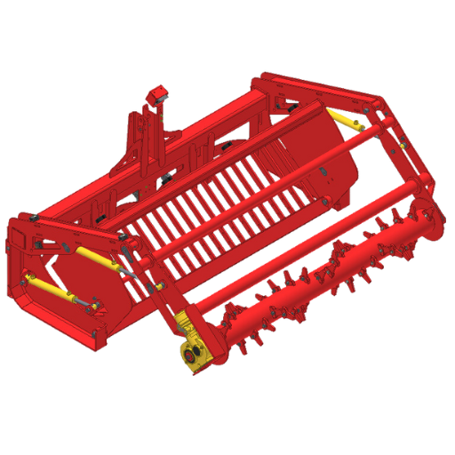 ramasseuse à pierre en image 3D