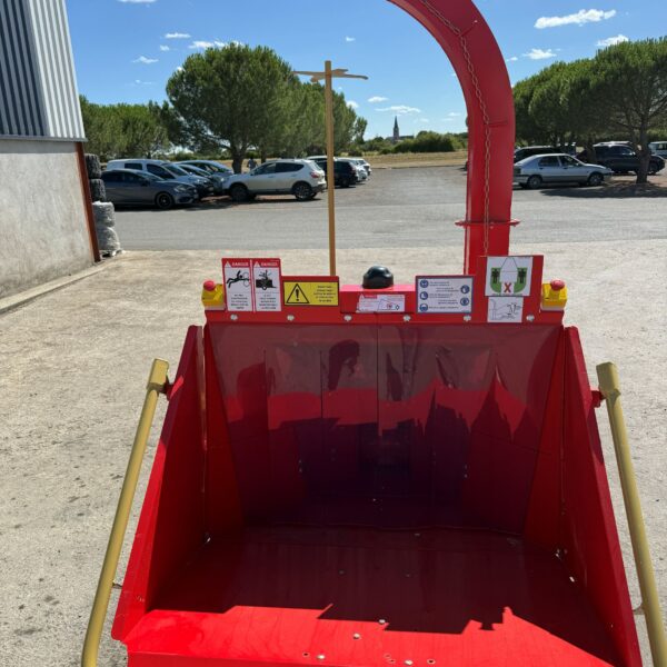 vue intérieure du broyeur de branche vorax