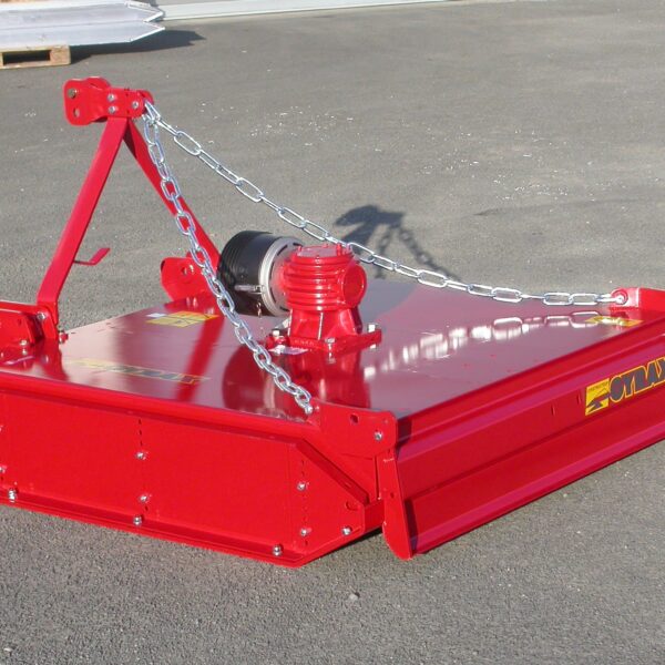 Gyrobroyeur agricole GYRAX PROLAMES, monorotor à lames, transmission par boîtier et patins de réglage de hauteur