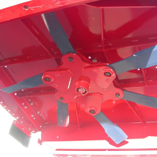 Rotor monorotor GYRAX PROLAMES avec six lames escamotables aspirantes et ventilantes montées sur bagues d’usure