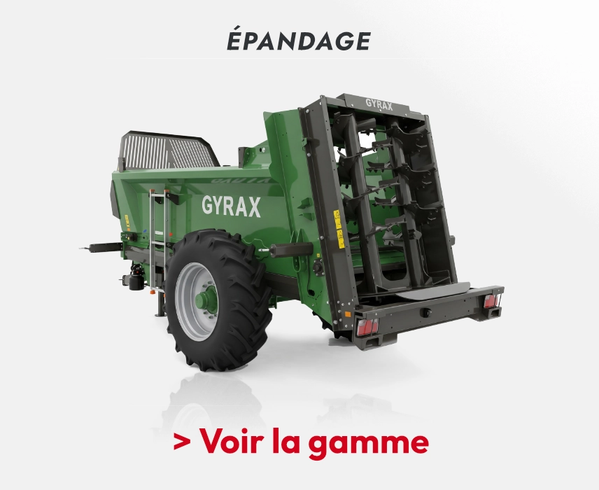 Épandeur agricole Gyrax – robustesse et précision pour l’épandage des effluents