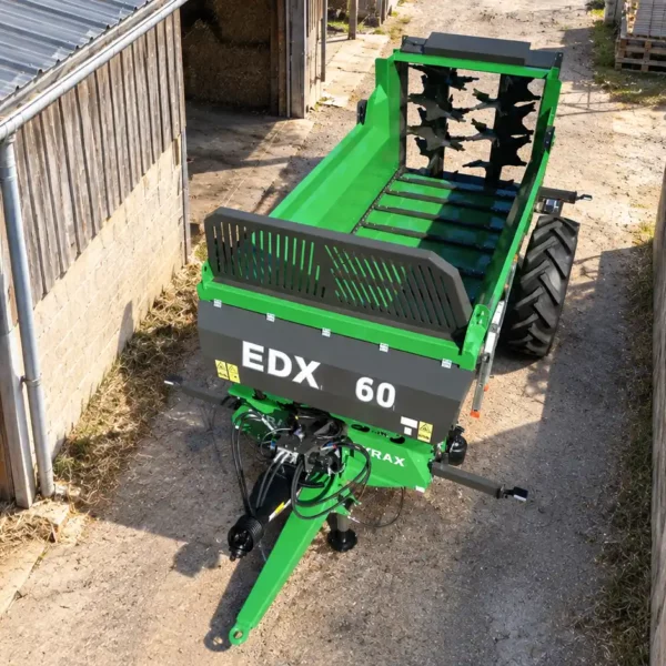 Epandeur EDX60 vue de haut entre des bâtiments