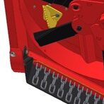 Dessin industriel représentant l'option contre couteaux dur un broyeur HD1 Gyrax