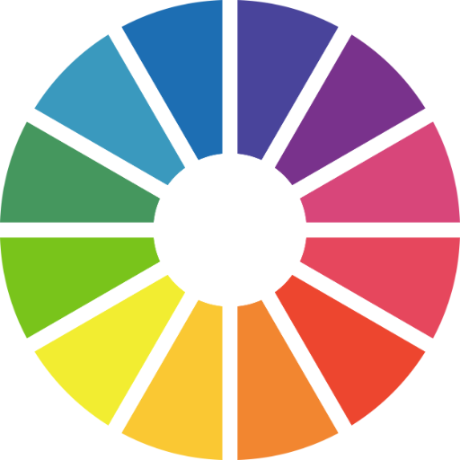 Roue chromatique avec un panel de couleurs